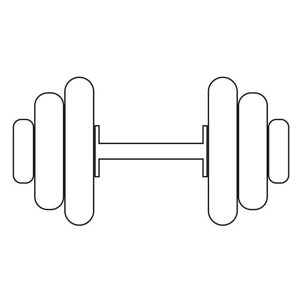 Hantel mit dem schwarzen Farb-Symbol . — Stockvektor