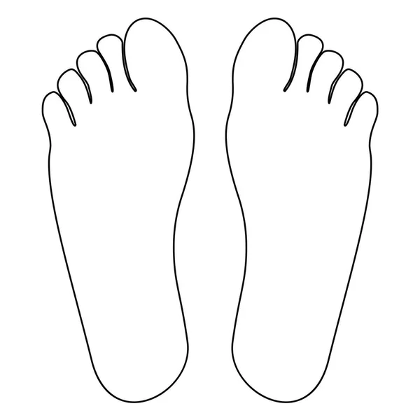 Footprint heel the black color icon . — Stock Vector
