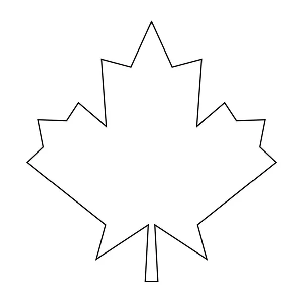 Maple leaf svart färgikonen . — Stock vektor