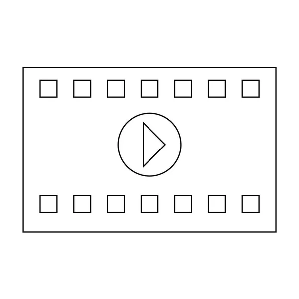 Een frame uit een film de zwarte kleur-pictogram . — Stockvector