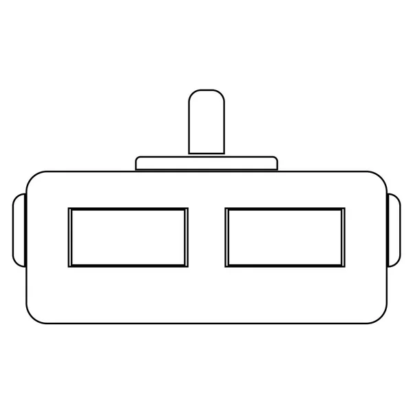 Capacete de realidade virtual o ícone de cor preta  . —  Vetores de Stock