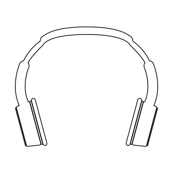 Auriculares el icono de color negro  . — Vector de stock