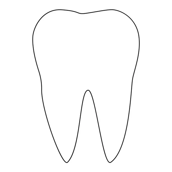 Het pictogram van de zwarte kleur-tands . — Stockvector