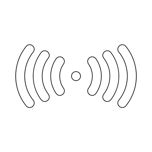 Signal radio l'icône de couleur noire  . — Image vectorielle