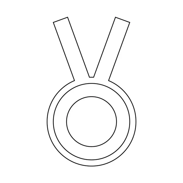 Medal ten ikona kolor czarny . — Wektor stockowy