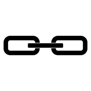 Zincir bağlantı siyah renk simgesi .