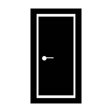 Kapı siyah renk simgesi .