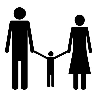 Aile siyah renk simgesi .