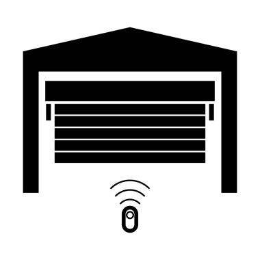 Garaj kapısı siyah renk simgesi .