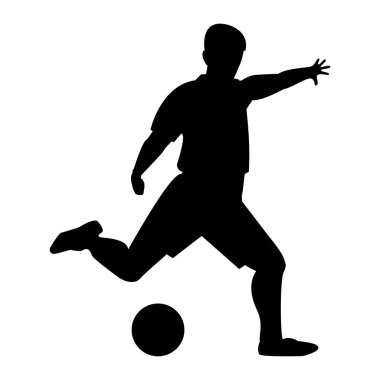 Futbolcu siyah renk simgesi .