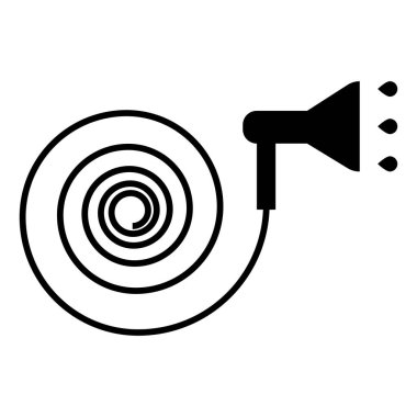 Su jetleri irrigates siyah renk simgesi .