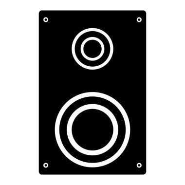 Hoparlör siyah renk simgesi .