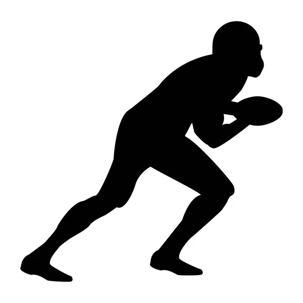 American football speler de zwarte kleur-pictogram . — Stockvector