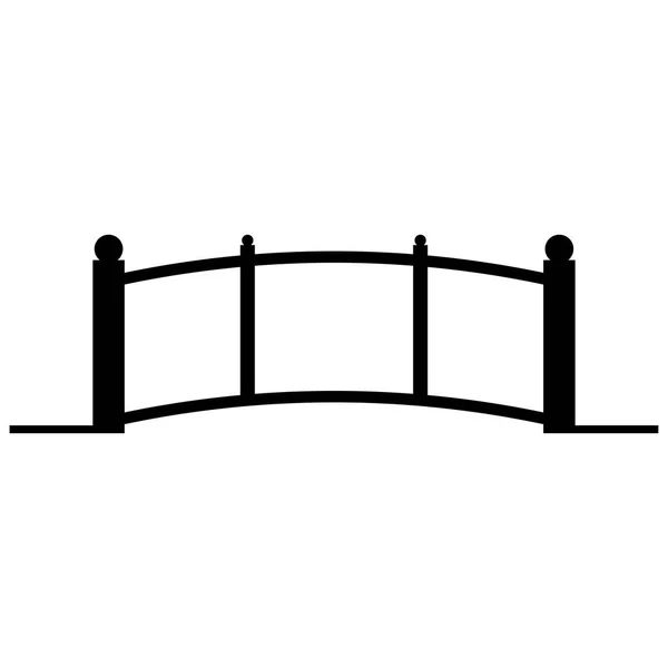 Мост черный цвет значок  . — стоковый вектор