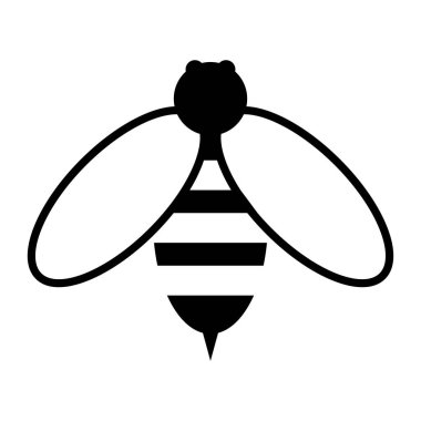 Arı siyah renk simgesi .