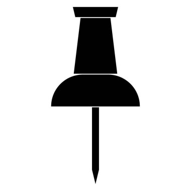 İğneye siyah renk simgesi .