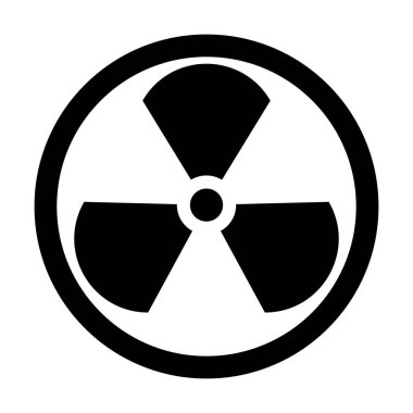 Radyoaktif işareti simgesi renk siyah .