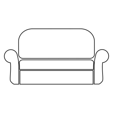 Kanepe siyah renk simgesi .