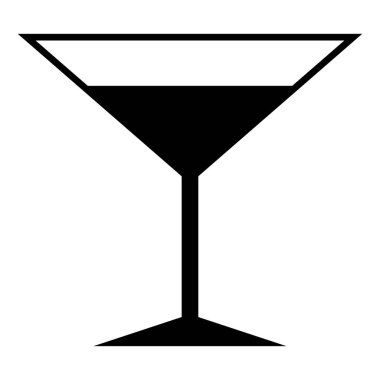 Martini cam siyah renk simgesi .