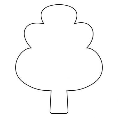 Ağaç siyah renk simgesi .