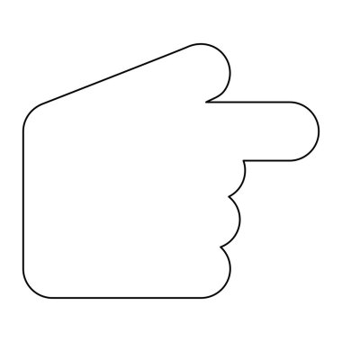 İşaretçi el siyah renk simgesi .