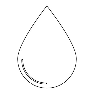 Siyah renkli simge damla .