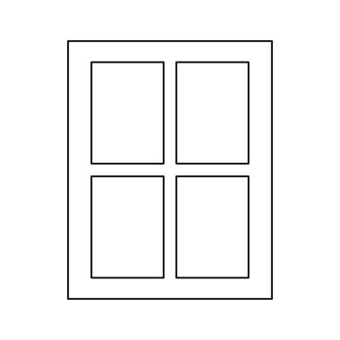 Pencere siyah renk simgesi .