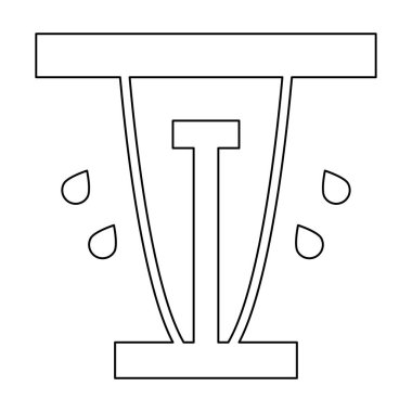 Çim siyah renkli simge sprinkler .