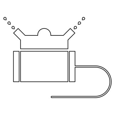 Çim siyah renkli simge sprinkler .