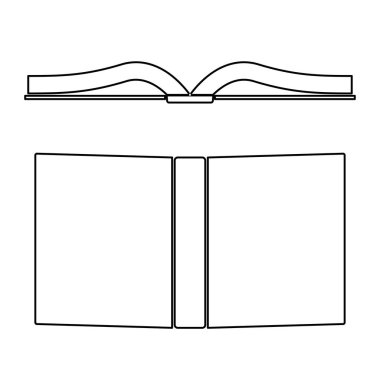 Kitap siyah renk simgesi .