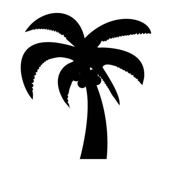 Palm the black color icon . — Stock Vector