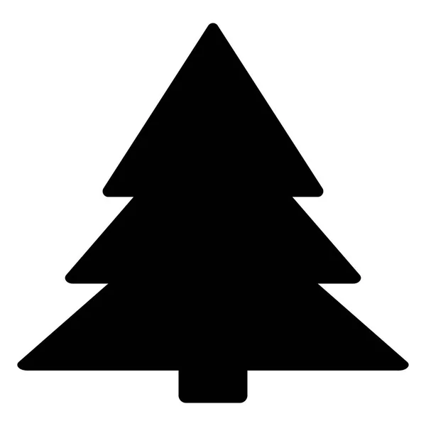 Arbre de Noël l'icône de couleur noire  . — Image vectorielle