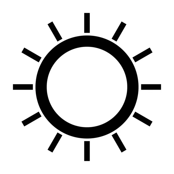 Slunce na ikonu Barva Černá . — Stockový vektor