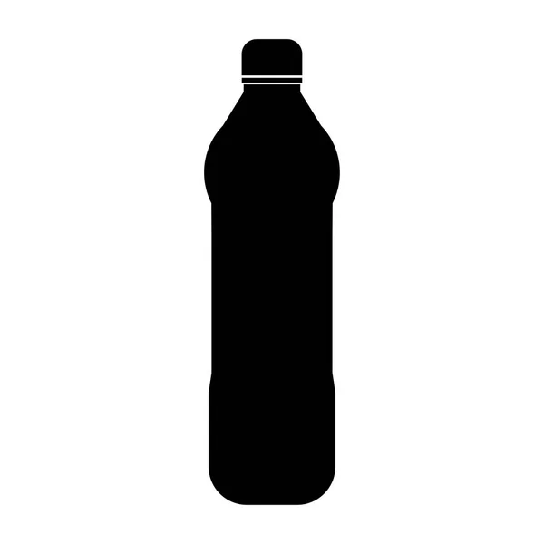 Water plastic bottle the black color icon . — Stock Vector