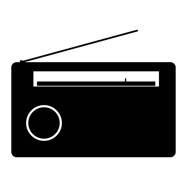 Radio l'icône de couleur noire  . — Image vectorielle
