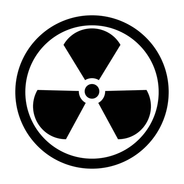 Sign radioaktivní černá barva ikony . — Stockový vektor