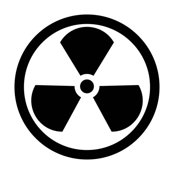 Sign radioactive the black color icon .