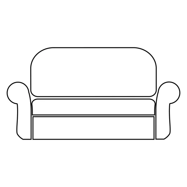 Sofa die schwarze Farbe Symbol . — Stockvektor