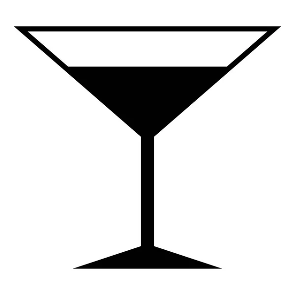 Martini Glass значок чорного кольору  . — стоковий вектор