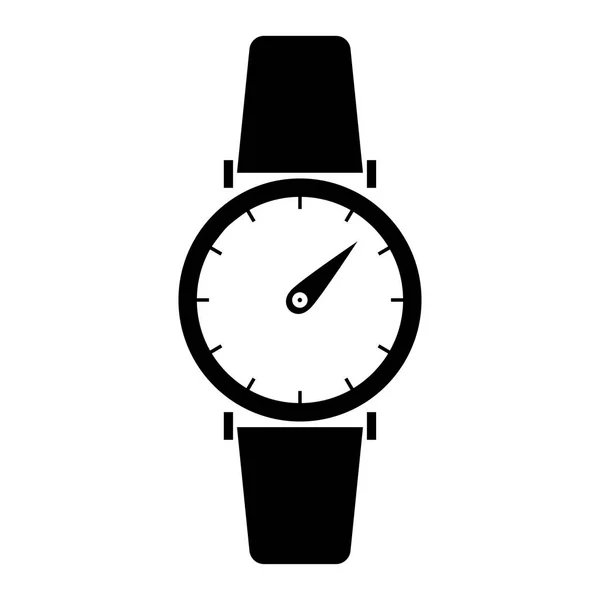 Relógio de mão o ícone de cor preta  . — Vetor de Stock