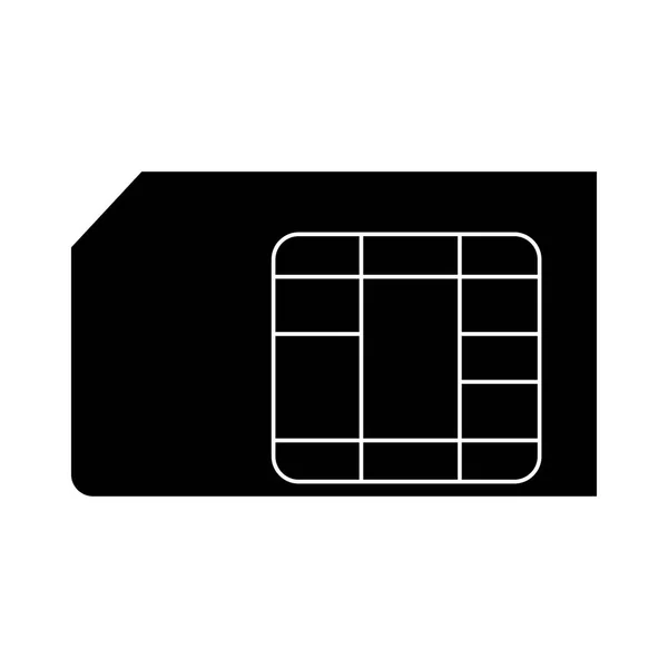 Sim カードは黒い色のアイコン . — ストックベクタ
