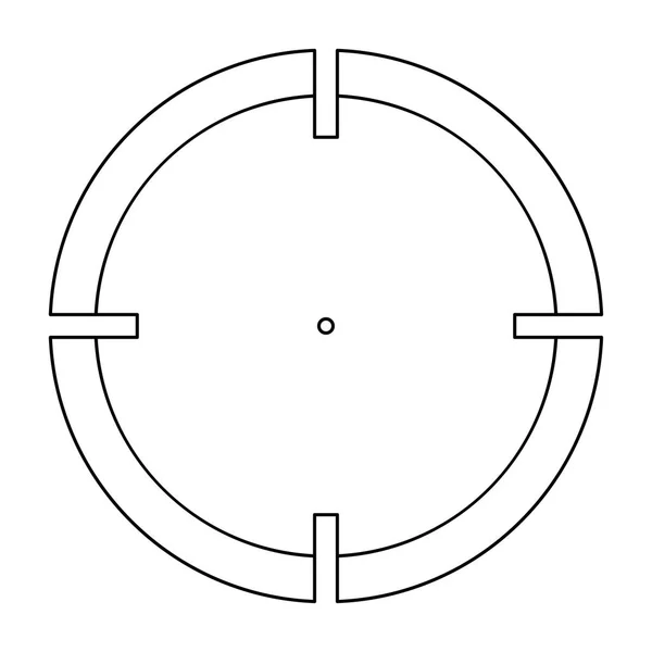 Zicht van de zwarte kleur-pictogram . — Stockvector