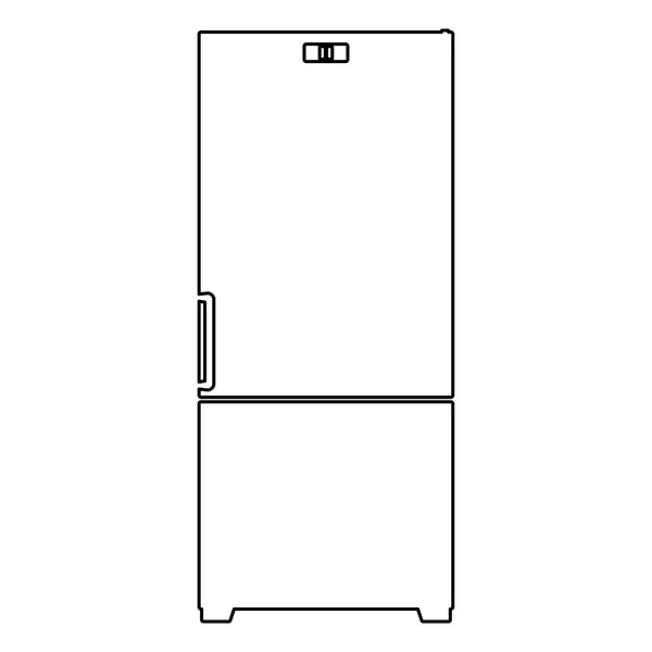 Kühlschrank das schwarze Farbsymbol . — Stockvektor