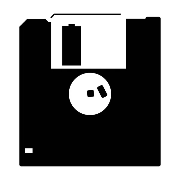 Disco floppy l'icona di colore nero  . — Vettoriale Stock
