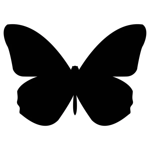 Mariposa el icono de color negro  . — Archivo Imágenes Vectoriales