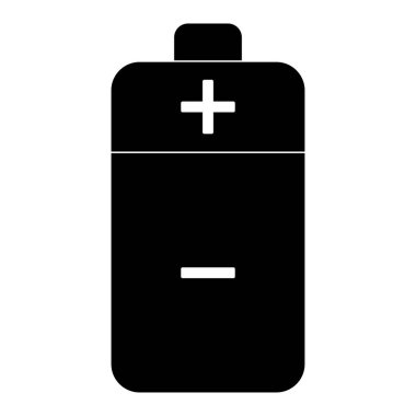 Pil siyah renk simgesi .