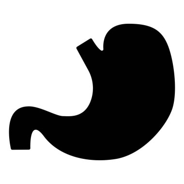 Mide siyah renk simgesi .