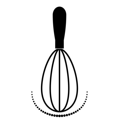 Çırpma teli siyah renk simgesi .