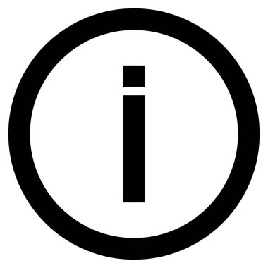 Bilgi siyah renk simgesi .