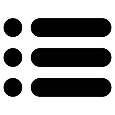 Siyah renkli simge listesi .